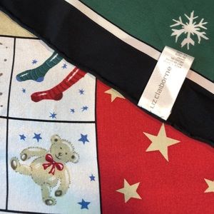 100% Silk Christmas Holiday Scarf by Liz Claiborne
